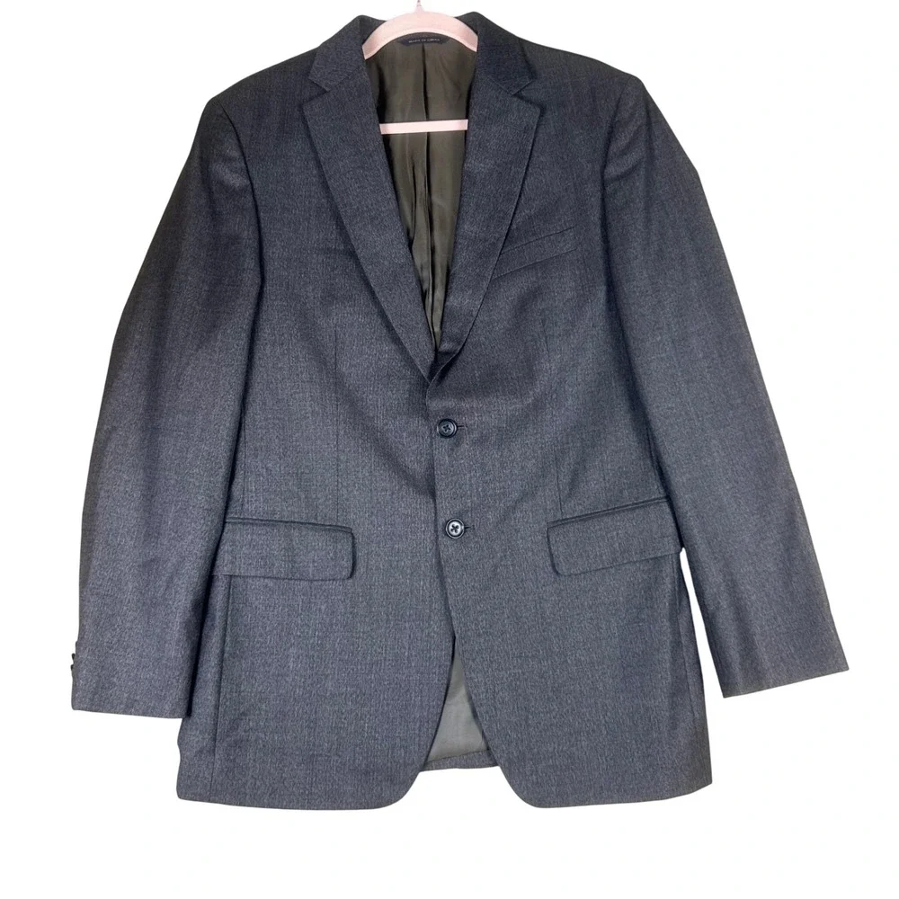 Banana Republic Modern Fit Mens 38R Charcoal‎ Gray Two Button Blazer Sport Coat
